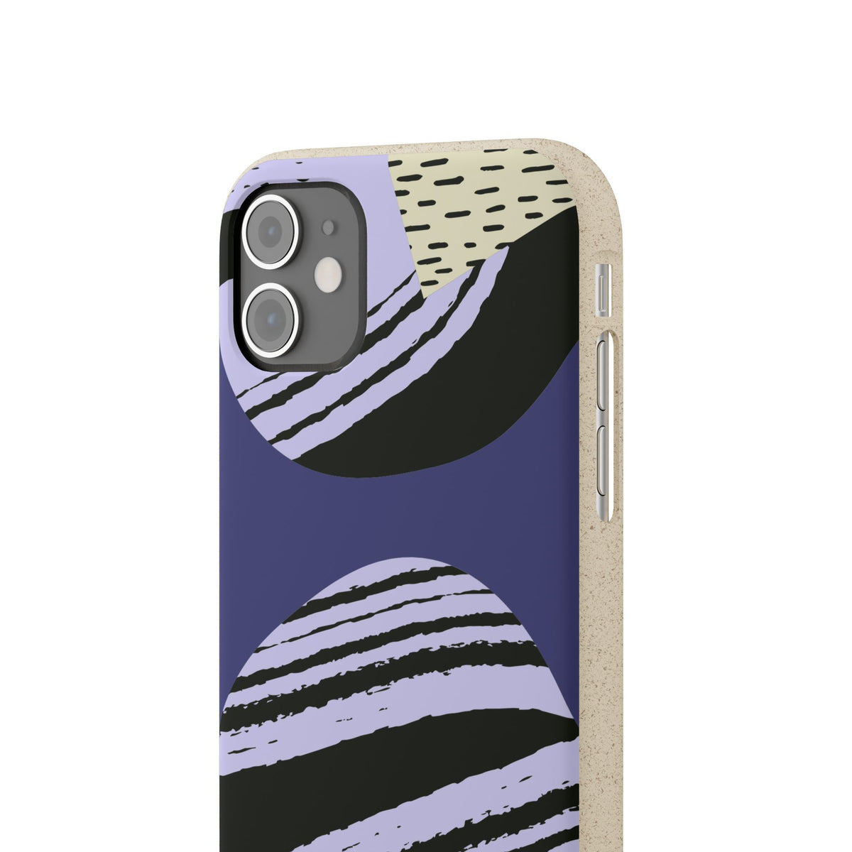 Biodegradable Phone Case — Abstract Striped Circles Eco Cover
