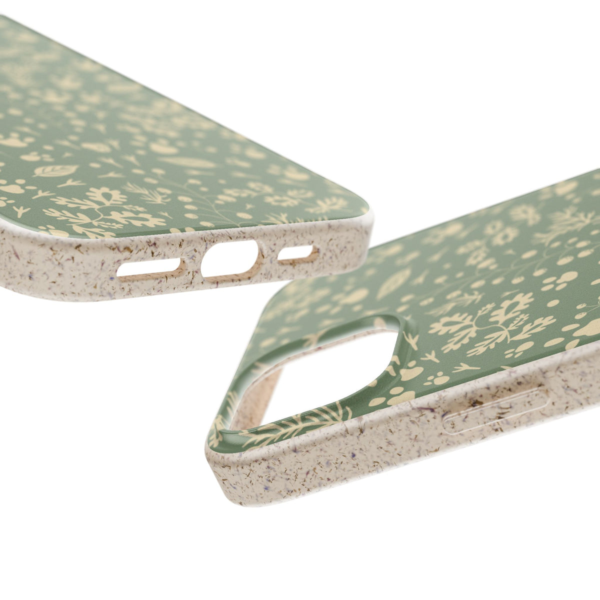 Biodegradable Floral Phone Case — Eco-Friendly Pleasant Green Wildflower Protection