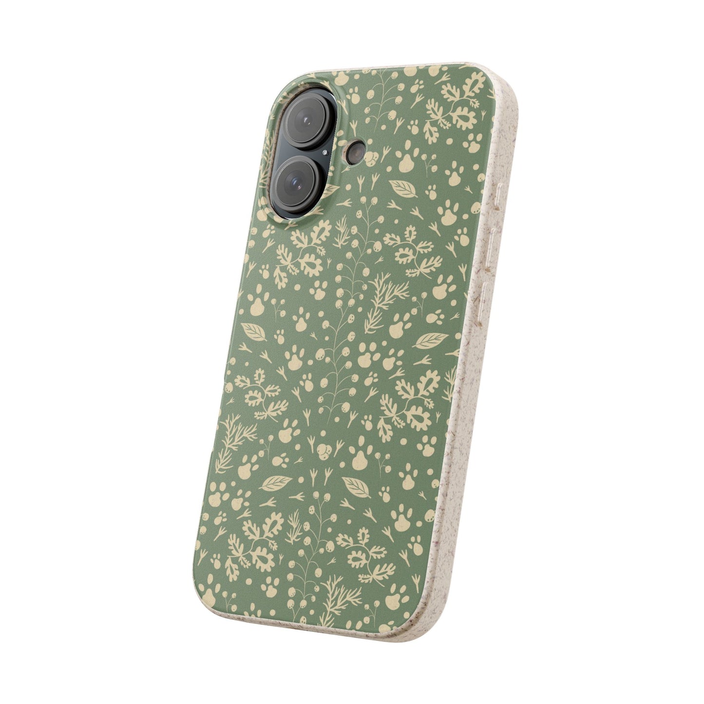Biodegradable Floral Phone Case — Eco-Friendly Pleasant Green Wildflower Protection
