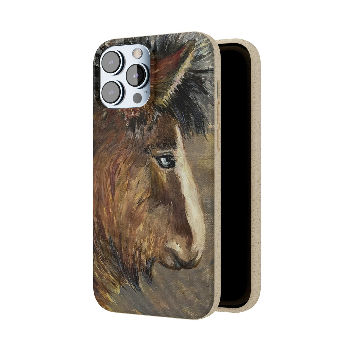 Biodegradable Phone Case — Rustic Horse Portrait by Carrie Barcomb Eco-Friendly iPhone Cover