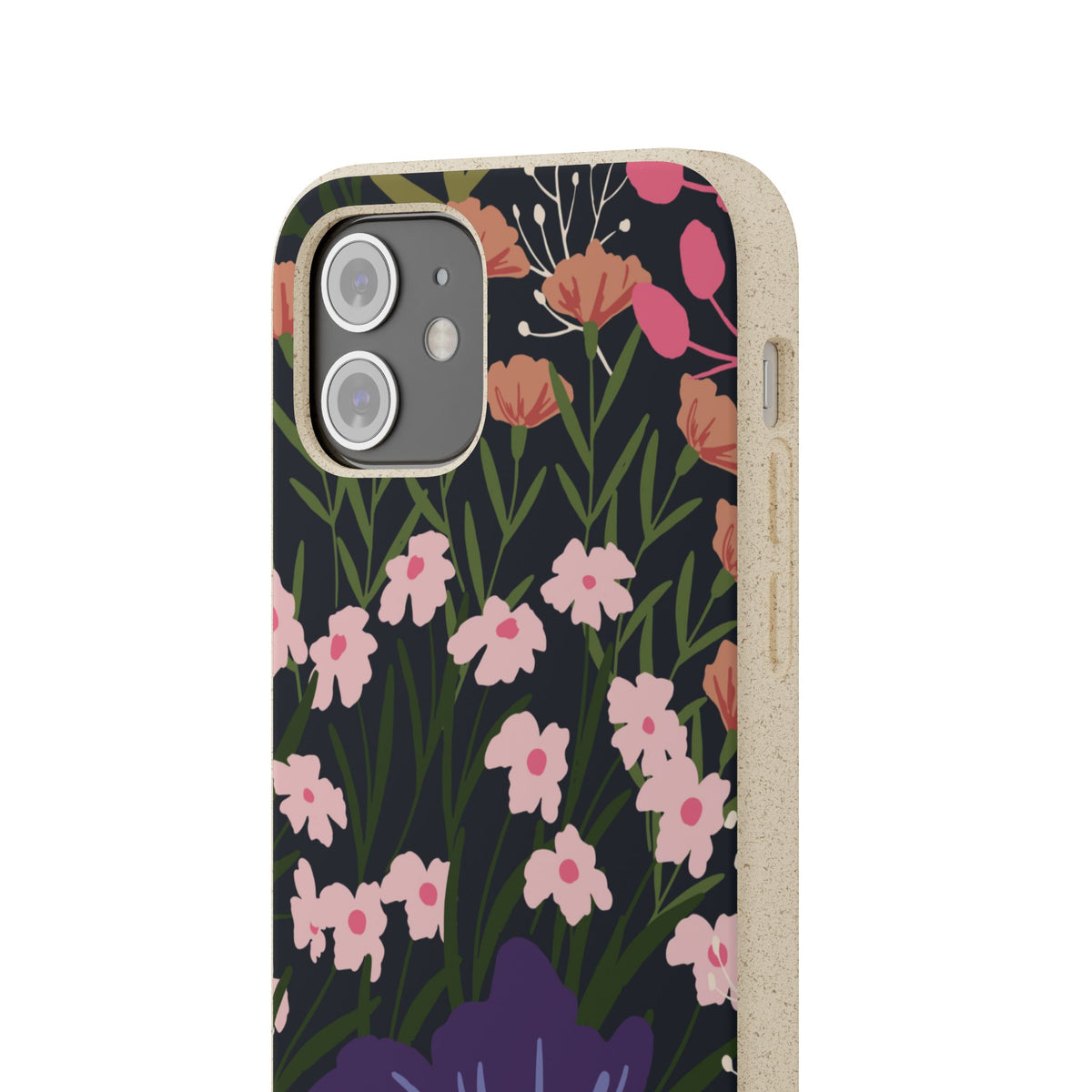 Floral Biodegradable Phone Case — Purple Wildflower Eco Phone Cover
