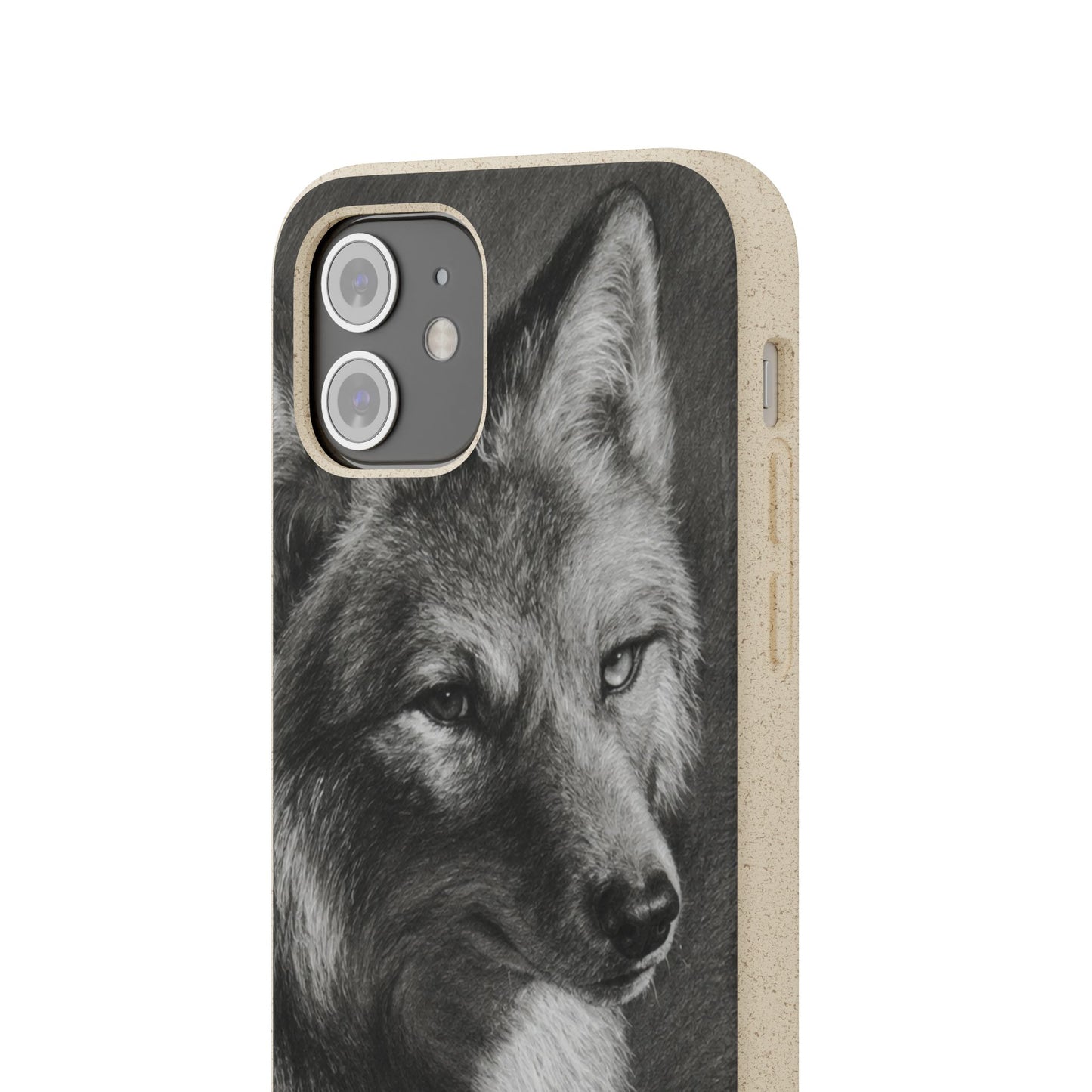 Wolf Portrait Biodegradable Phone Case — Eco-Friendly iPhone Cover