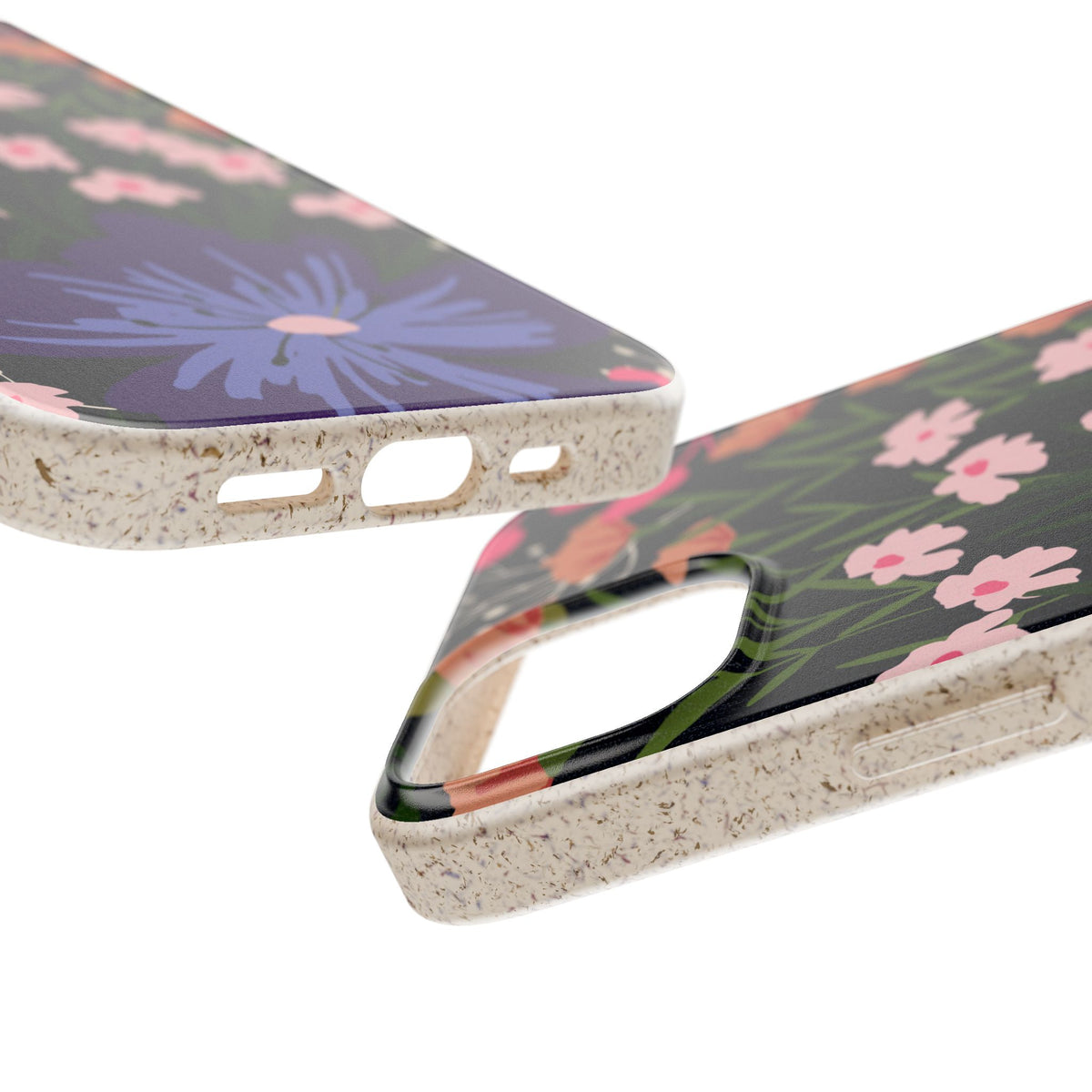 Floral Biodegradable Phone Case — Purple Wildflower Eco Phone Cover