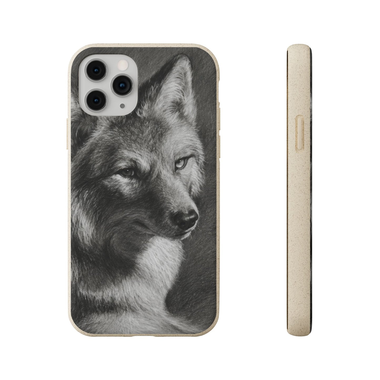 Wolf Portrait Biodegradable Phone Case — Eco-Friendly iPhone Cover
