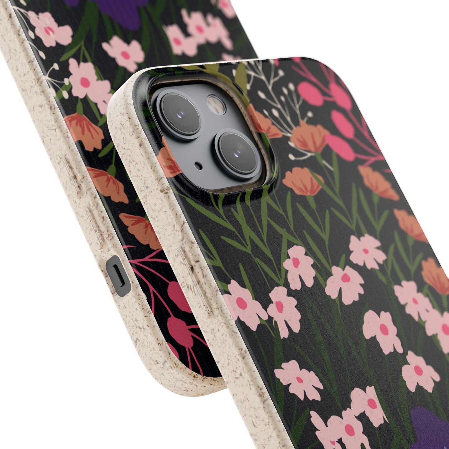 Floral Biodegradable Phone Case — Purple Wildflower Eco Phone Cover