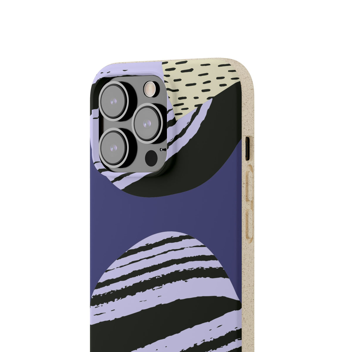 Biodegradable Phone Case — Abstract Striped Circles Eco Cover