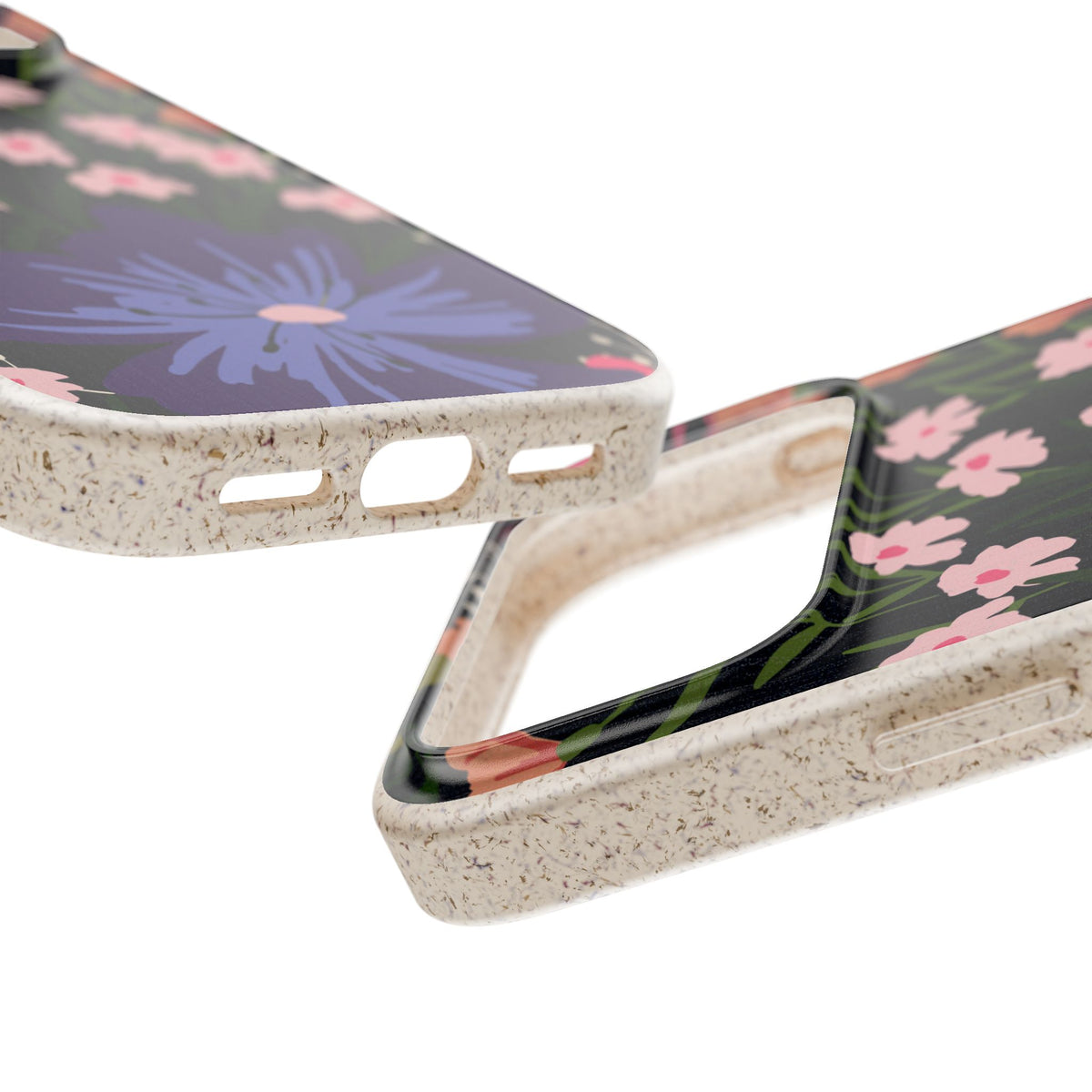 Floral Biodegradable Phone Case — Purple Wildflower Eco Phone Cover