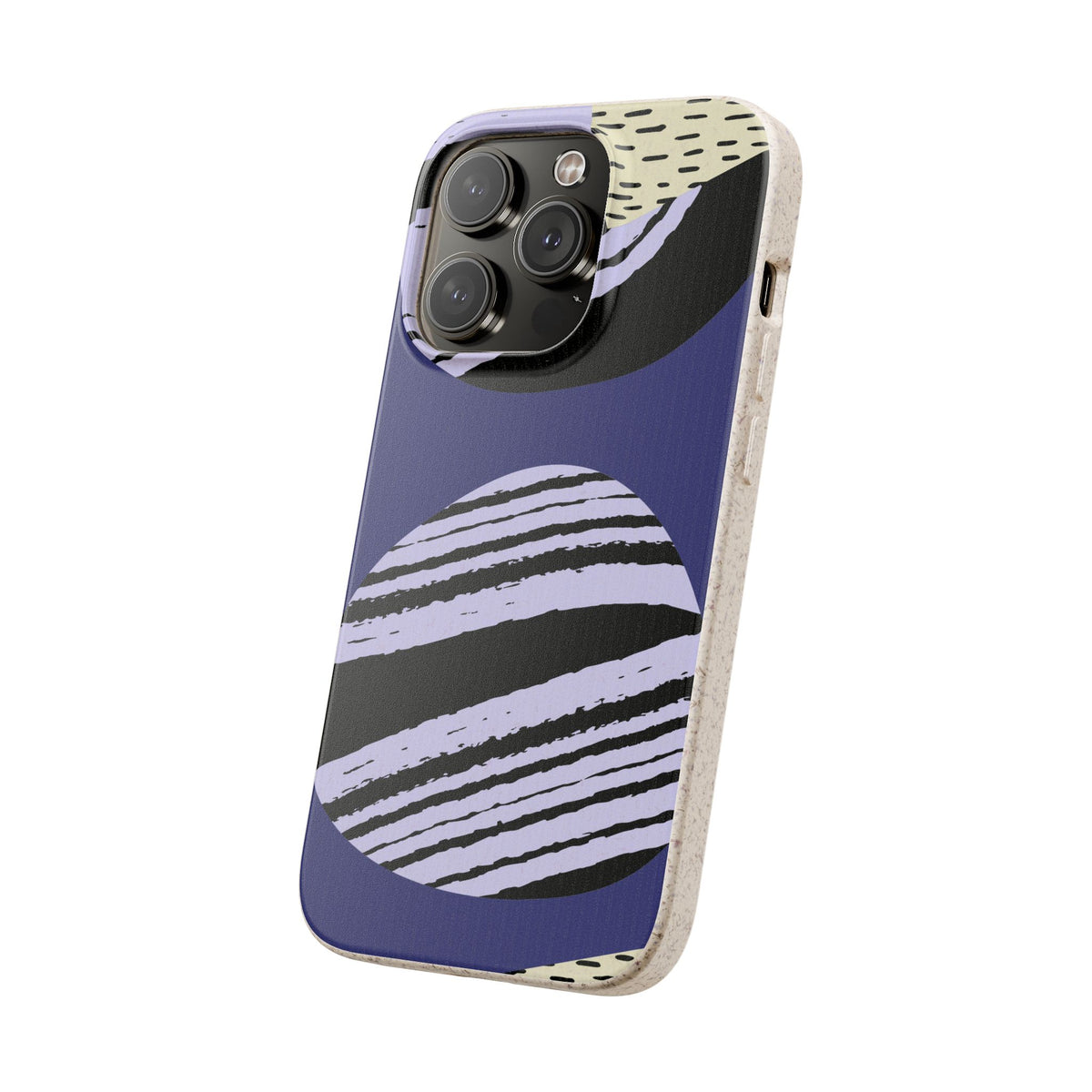 Biodegradable Phone Case — Abstract Striped Circles Eco Cover