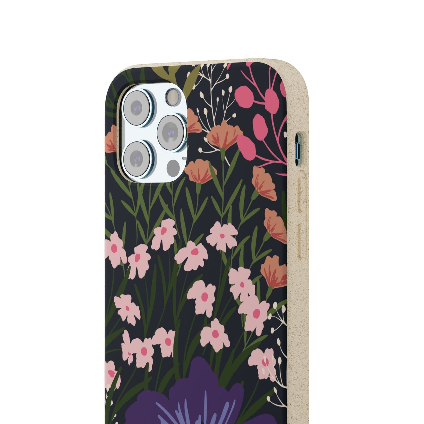 Floral Biodegradable Phone Case — Purple Wildflower Eco Phone Cover