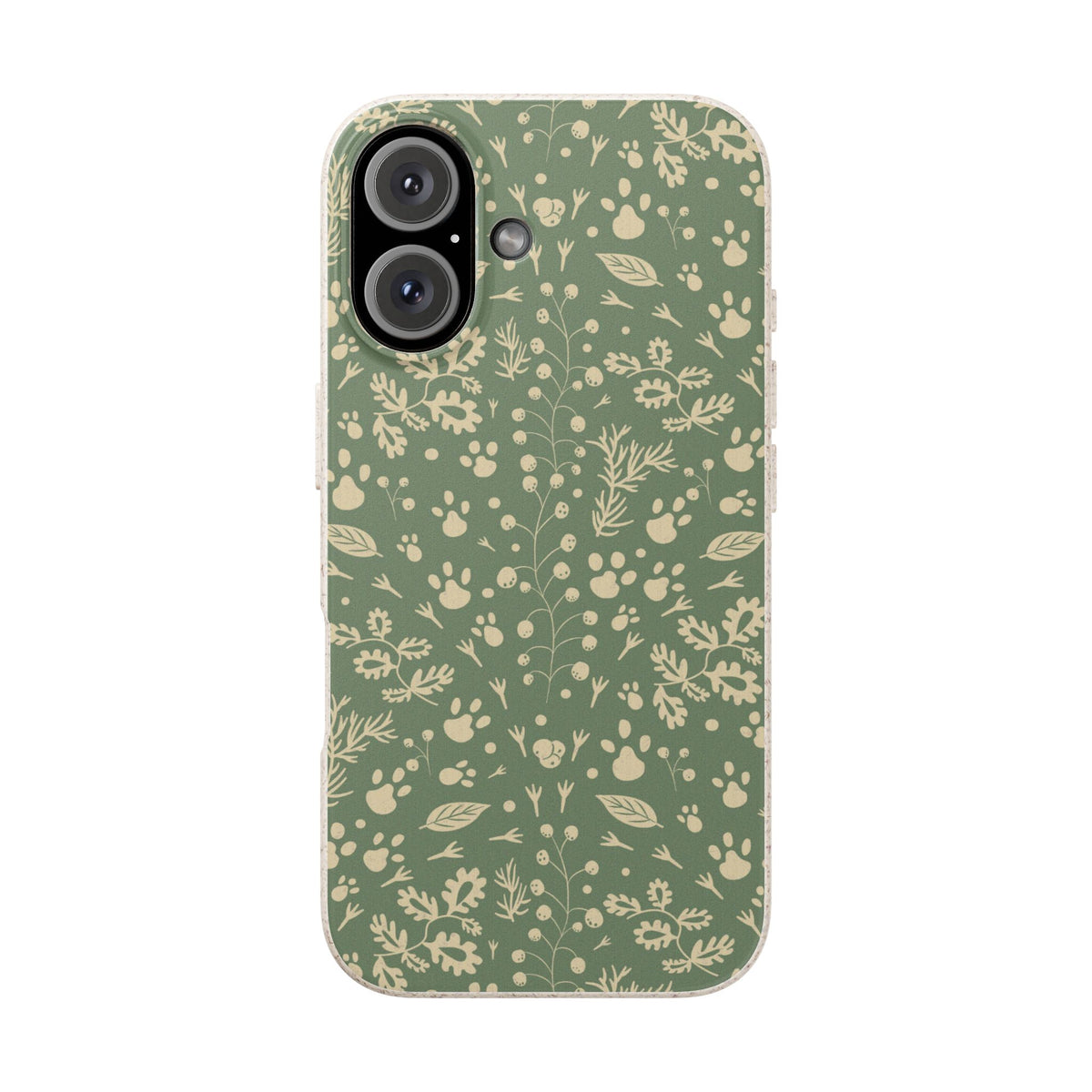 Biodegradable Floral Phone Case — Eco-Friendly Pleasant Green Wildflower Protection