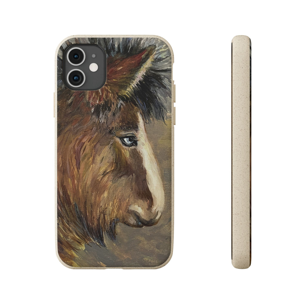 Biodegradable Phone Case — Rustic Horse Portrait by Carrie Barcomb Eco-Friendly iPhone Cover