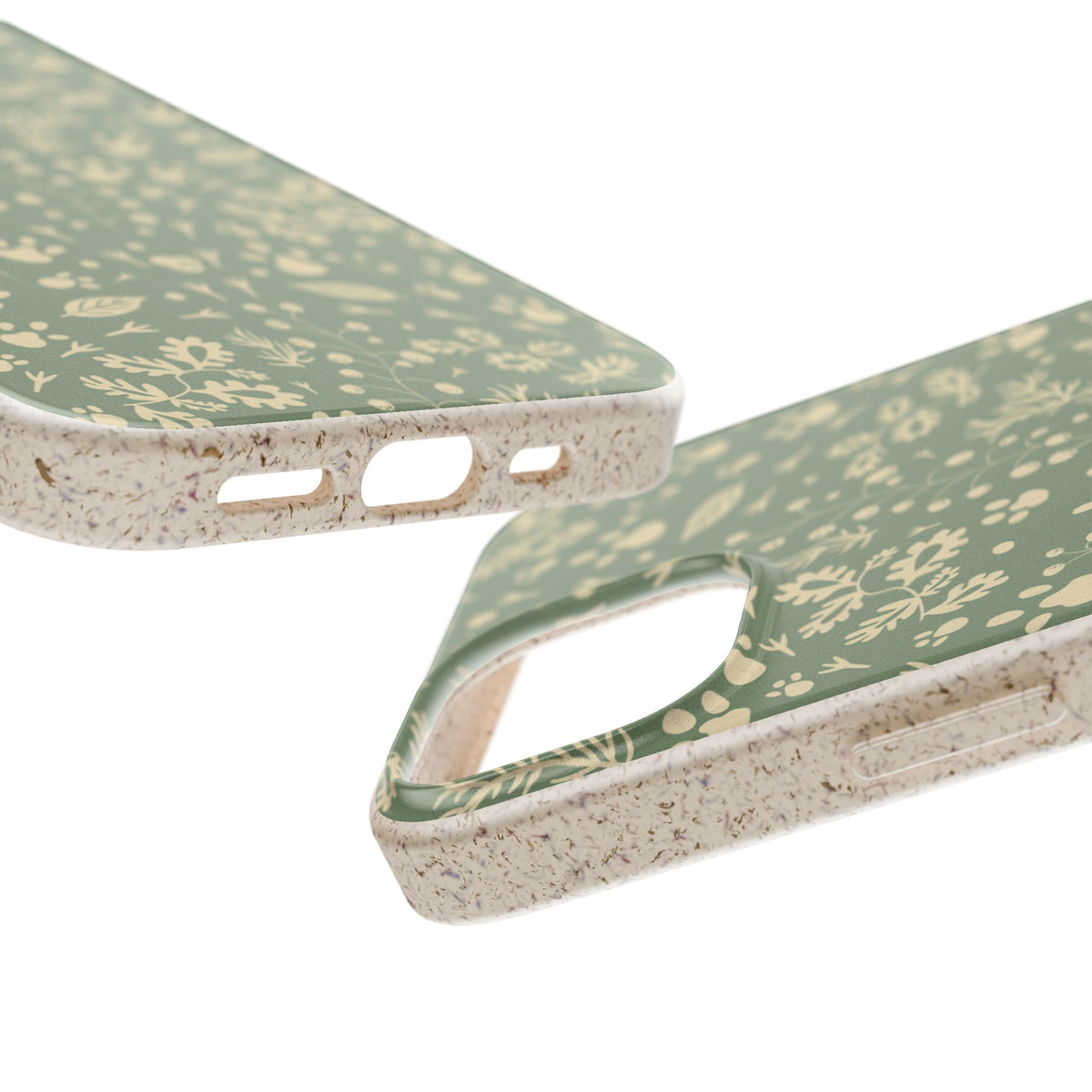 Biodegradable Floral Phone Case — Eco-Friendly Pleasant Green Wildflower Protection