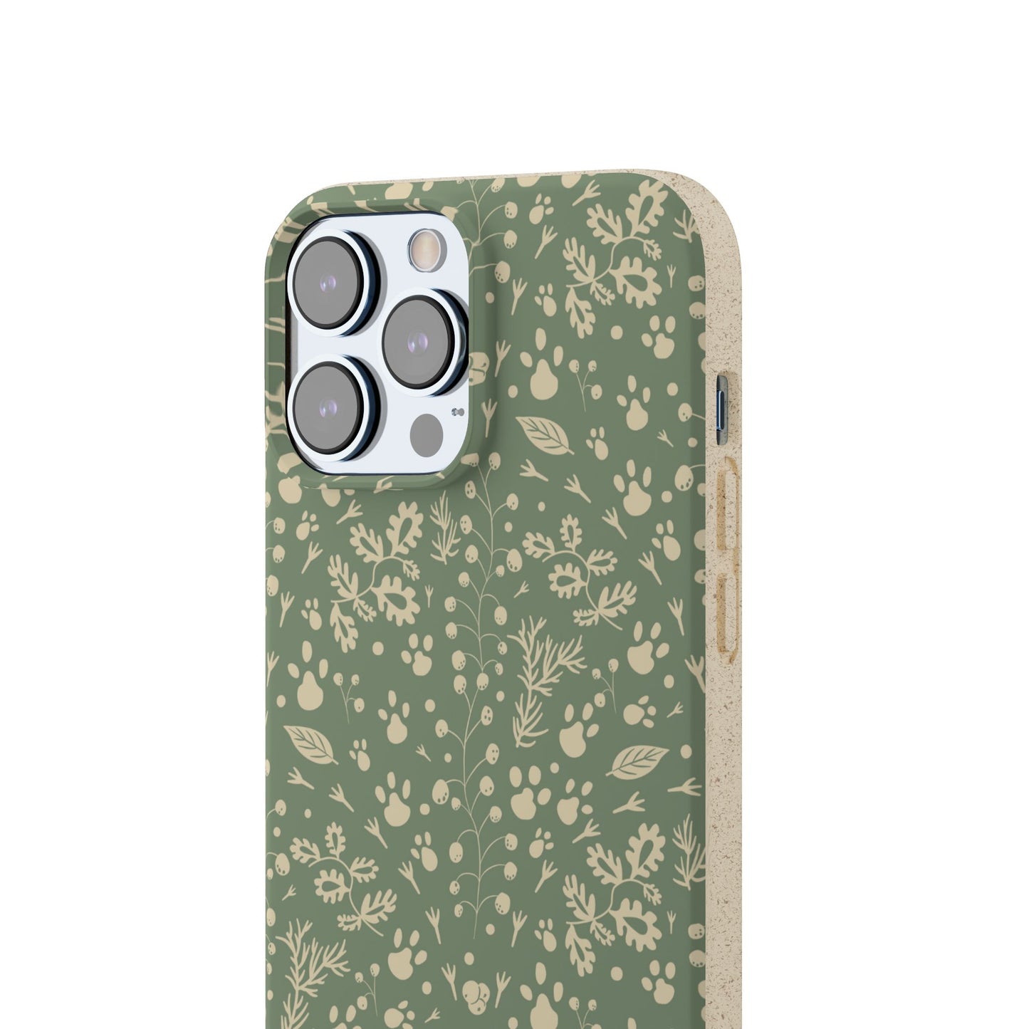 Biodegradable Floral Phone Case — Eco-Friendly Pleasant Green Wildflower Protection