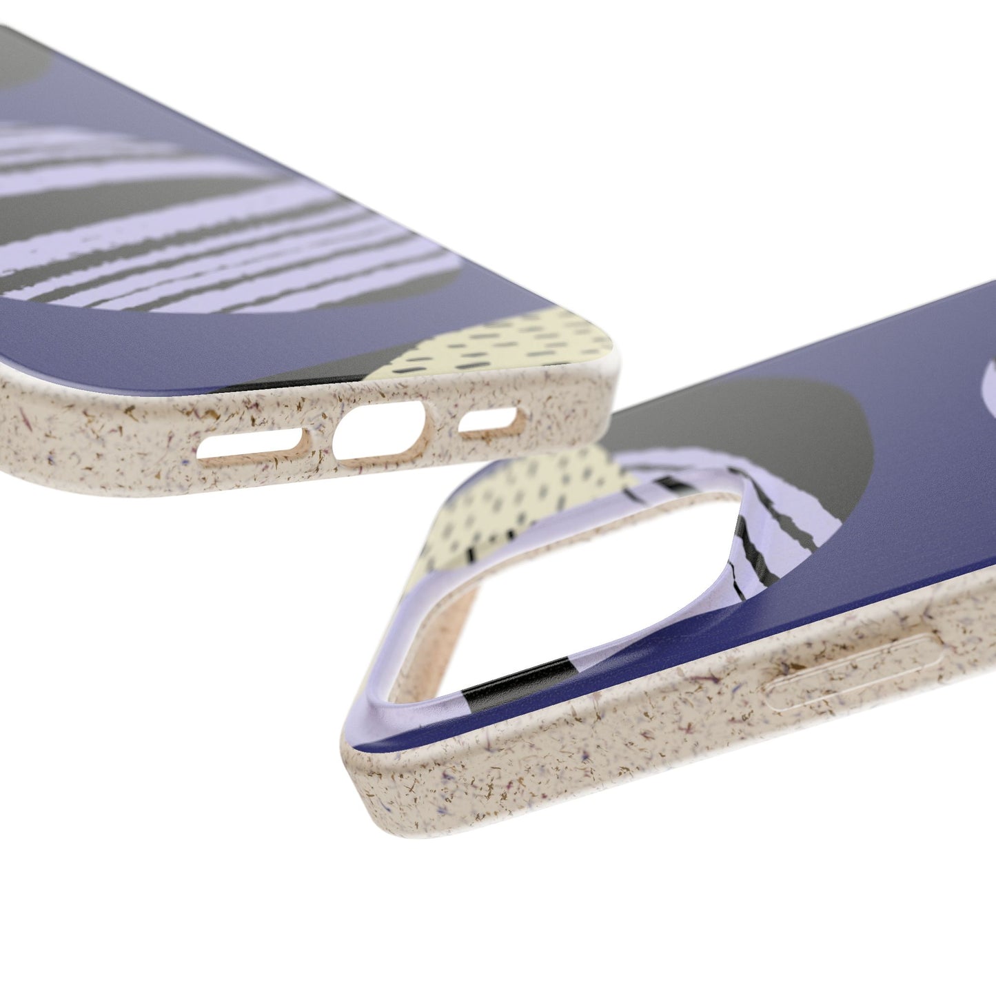 Biodegradable Phone Case — Abstract Striped Circles Eco Cover