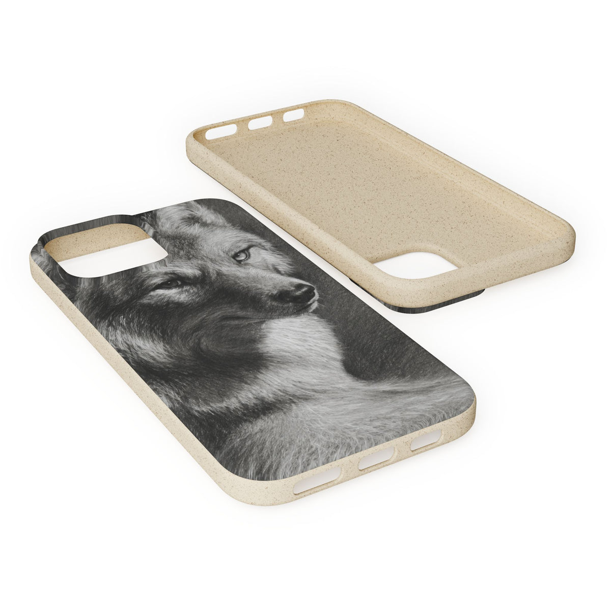 Wolf Portrait Biodegradable Phone Case — Eco-Friendly iPhone Cover