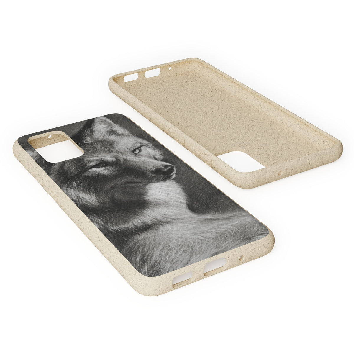 Wolf Portrait Biodegradable Phone Case — Eco-Friendly iPhone Cover