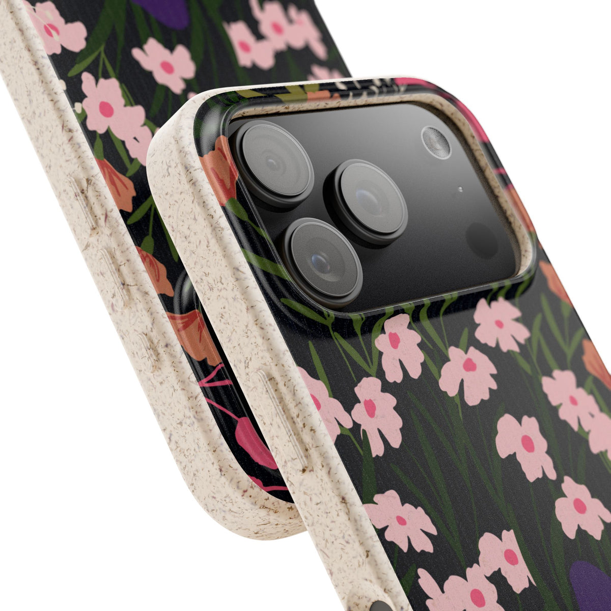 Floral Biodegradable Phone Case — Purple Wildflower Eco Phone Cover