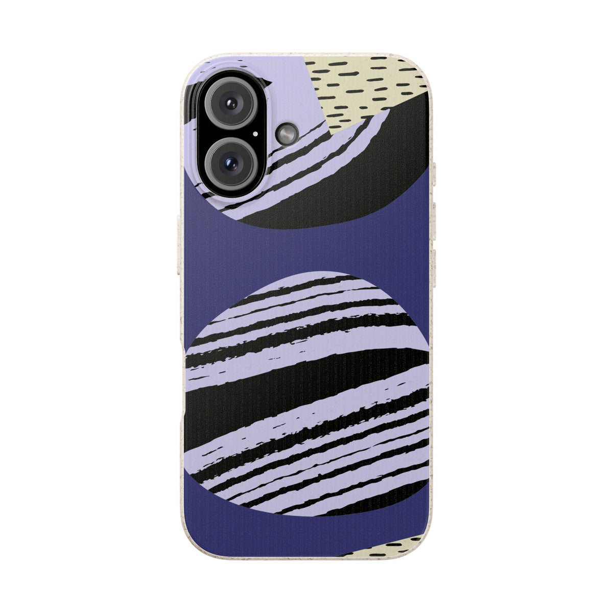 Biodegradable Phone Case — Abstract Striped Circles Eco Cover
