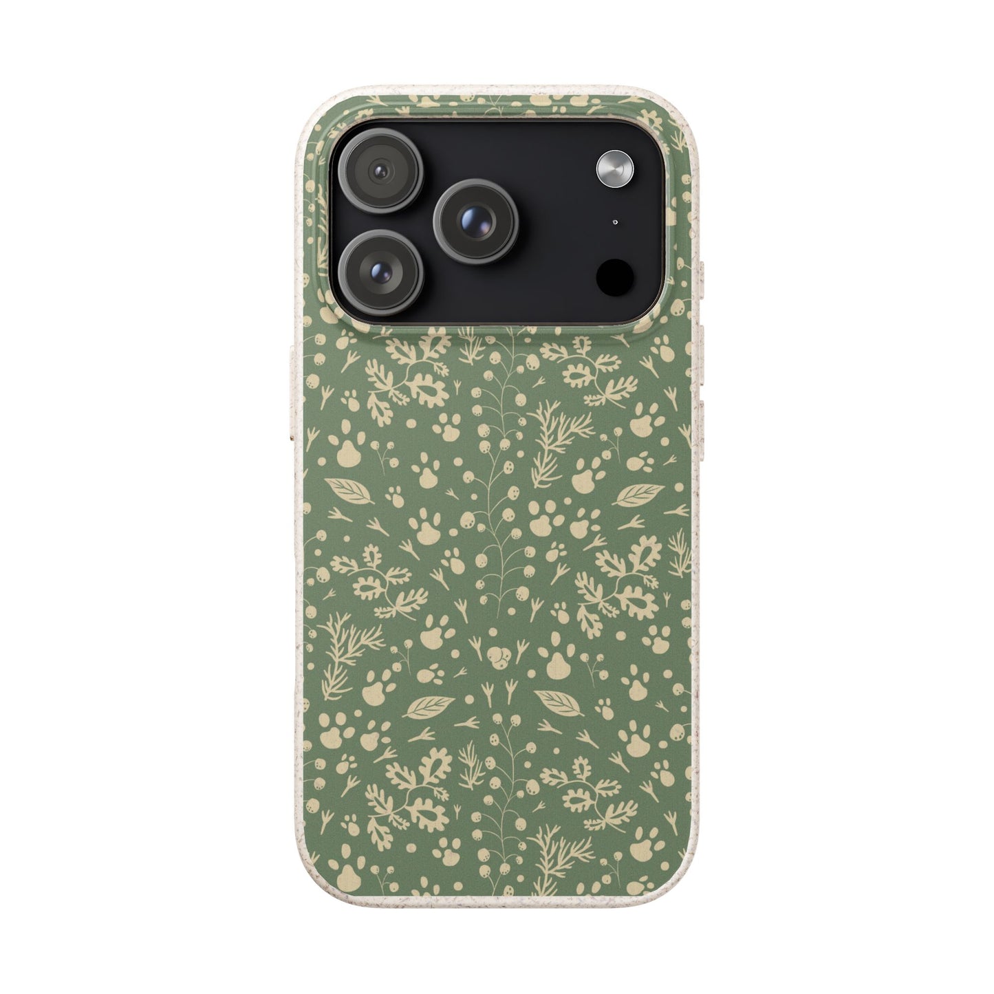 Biodegradable Floral Phone Case — Eco-Friendly Pleasant Green Wildflower Protection
