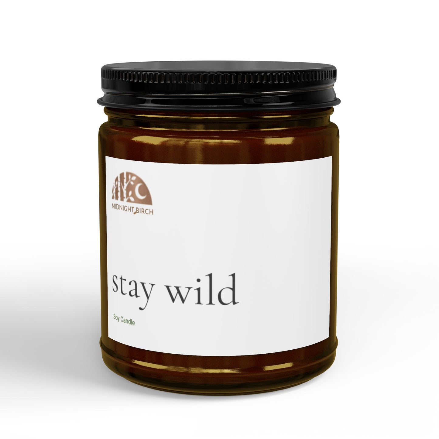 Stay Wild Soy Candle — Amber Jar Scented Candle (4oz & 9oz)