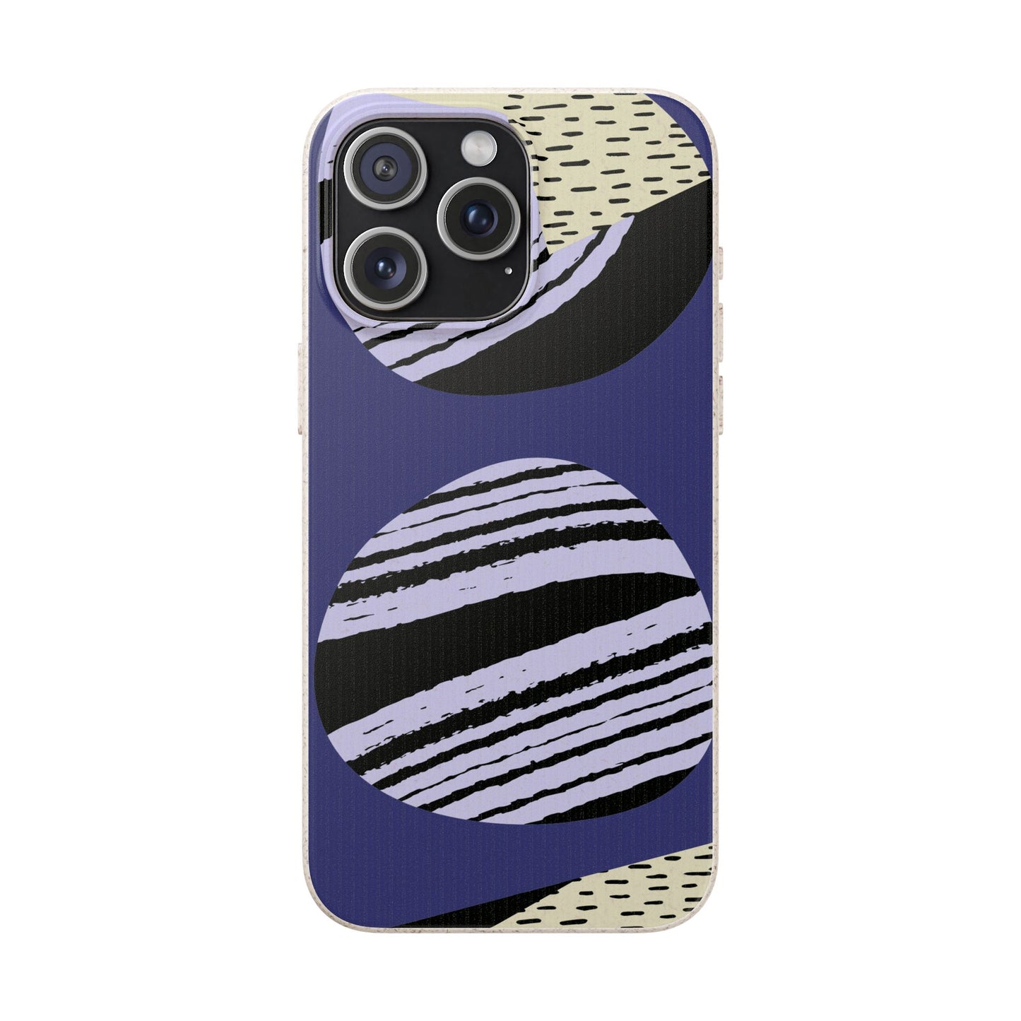 Biodegradable Phone Case — Abstract Striped Circles Eco Cover