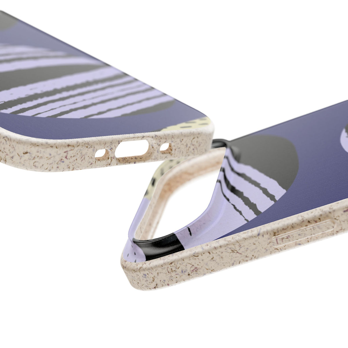 Biodegradable Phone Case — Abstract Striped Circles Eco Cover