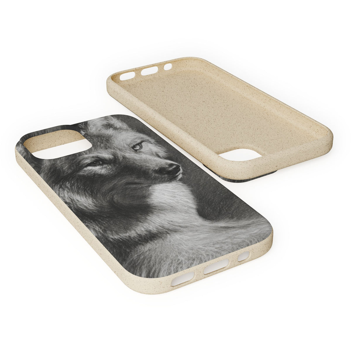 Wolf Portrait Biodegradable Phone Case — Eco-Friendly iPhone Cover