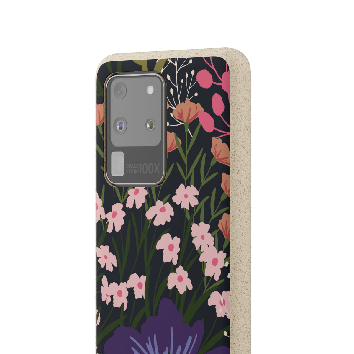 Floral Biodegradable Phone Case — Purple Wildflower Eco Phone Cover