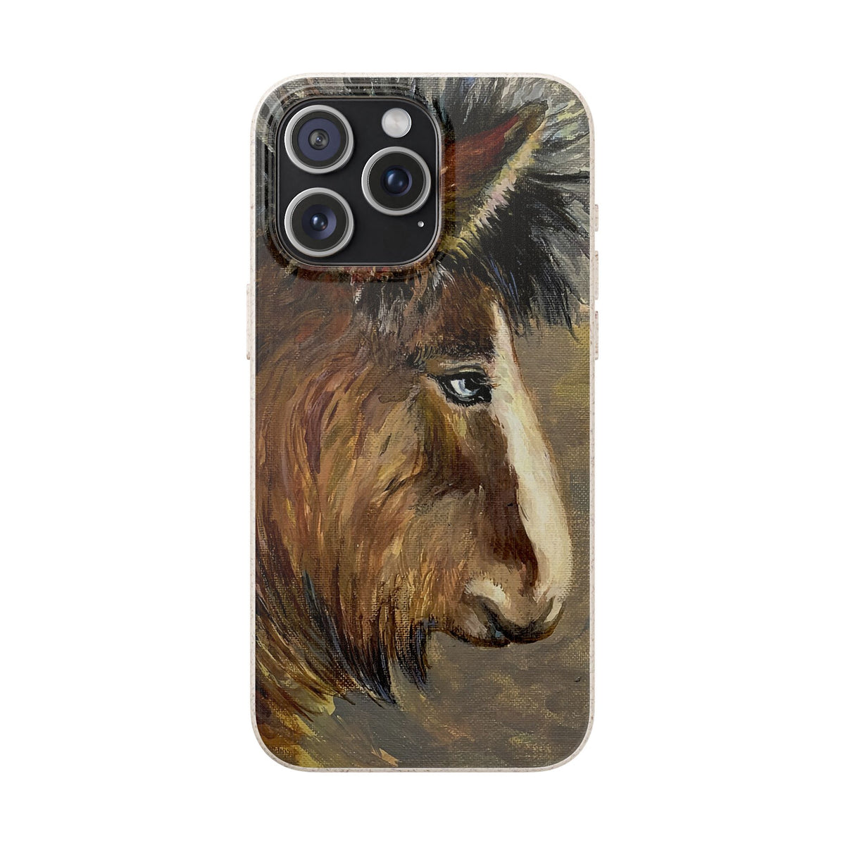 Biodegradable Phone Case — Rustic Horse Portrait by Carrie Barcomb Eco-Friendly iPhone Cover