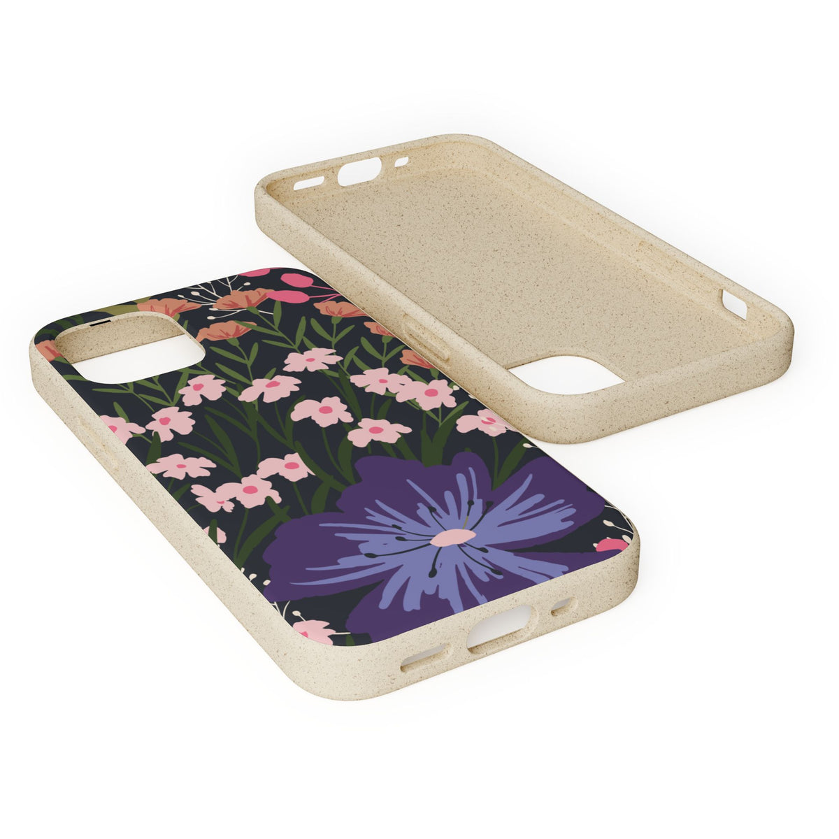 Floral Biodegradable Phone Case — Purple Wildflower Eco Phone Cover