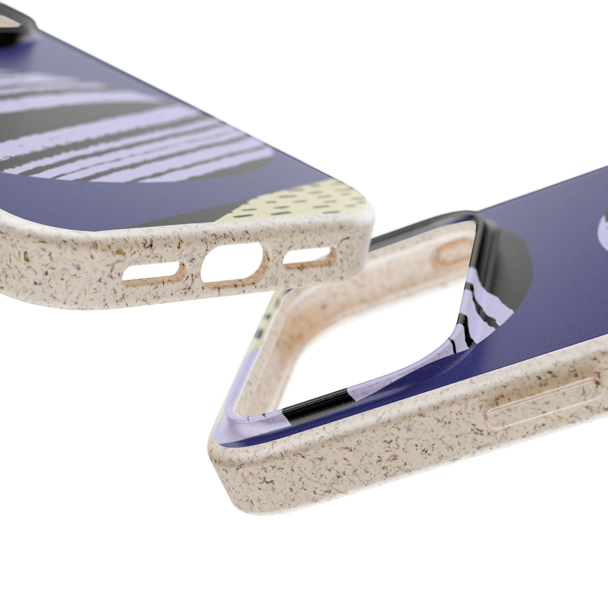 Biodegradable Phone Case — Abstract Striped Circles Eco Cover