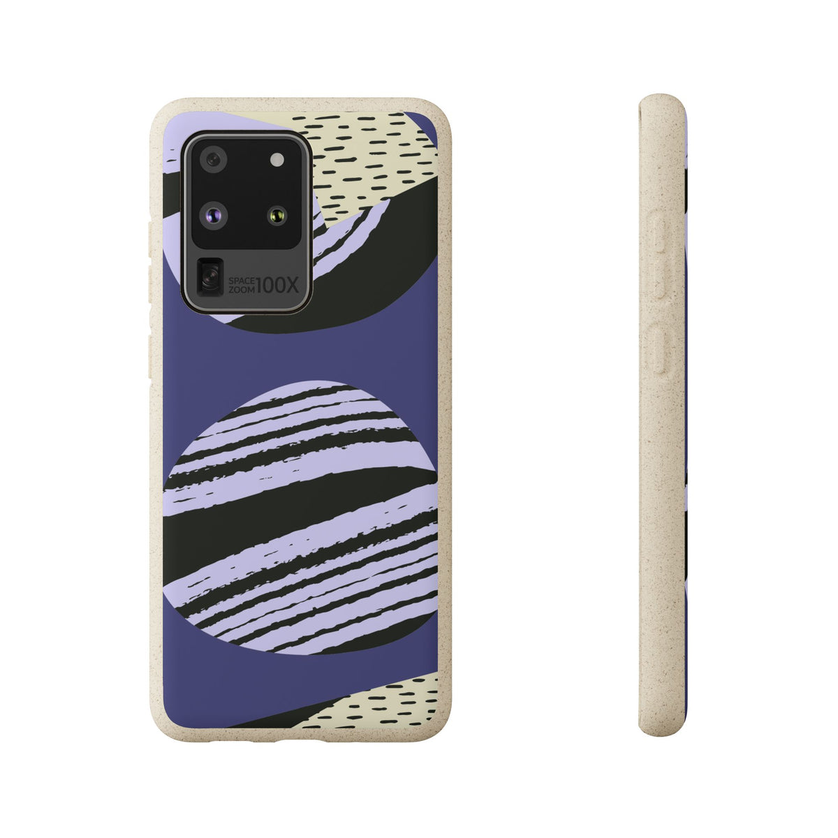 Biodegradable Phone Case — Abstract Striped Circles Eco Cover