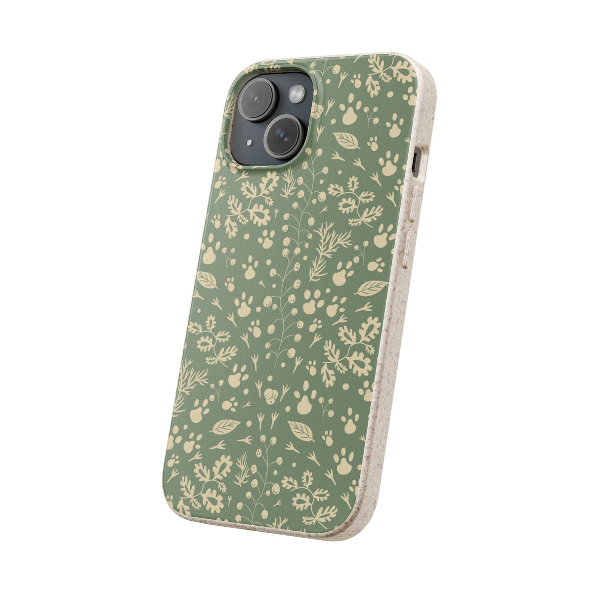 Biodegradable Floral Phone Case — Eco-Friendly Pleasant Green Wildflower Protection