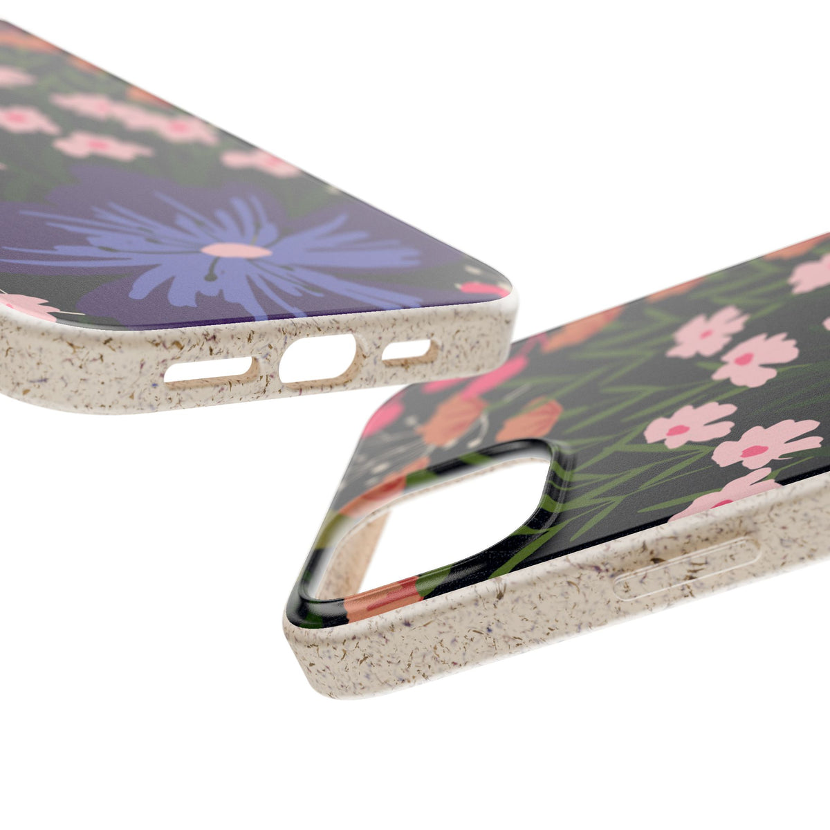 Floral Biodegradable Phone Case — Purple Wildflower Eco Phone Cover