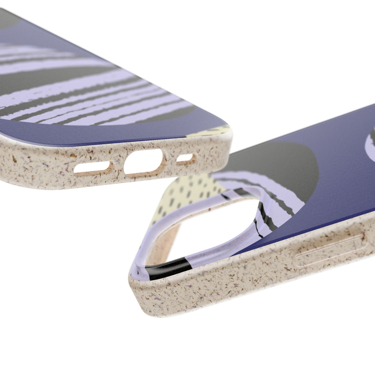 Biodegradable Phone Case — Abstract Striped Circles Eco Cover