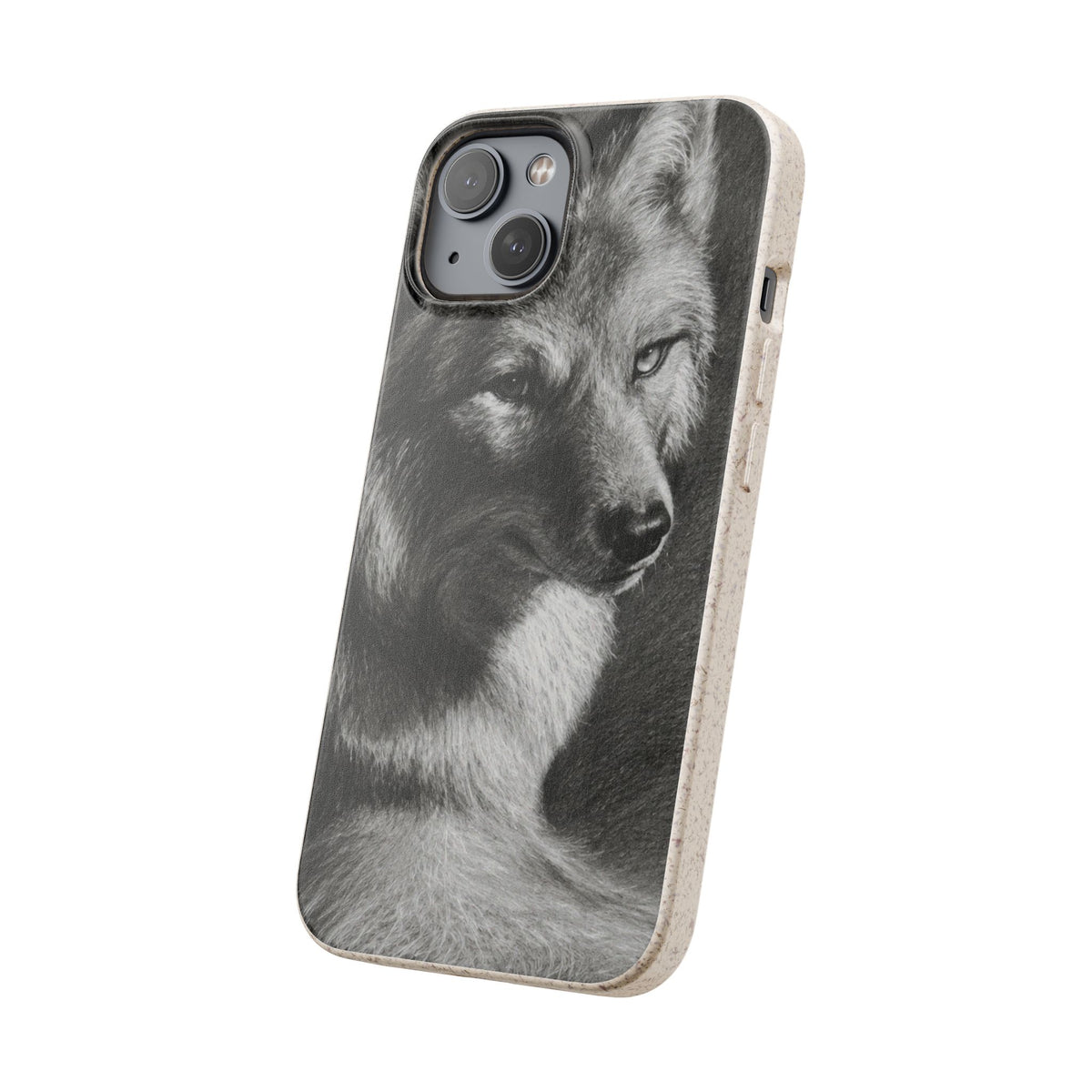 Wolf Portrait Biodegradable Phone Case — Eco-Friendly iPhone Cover