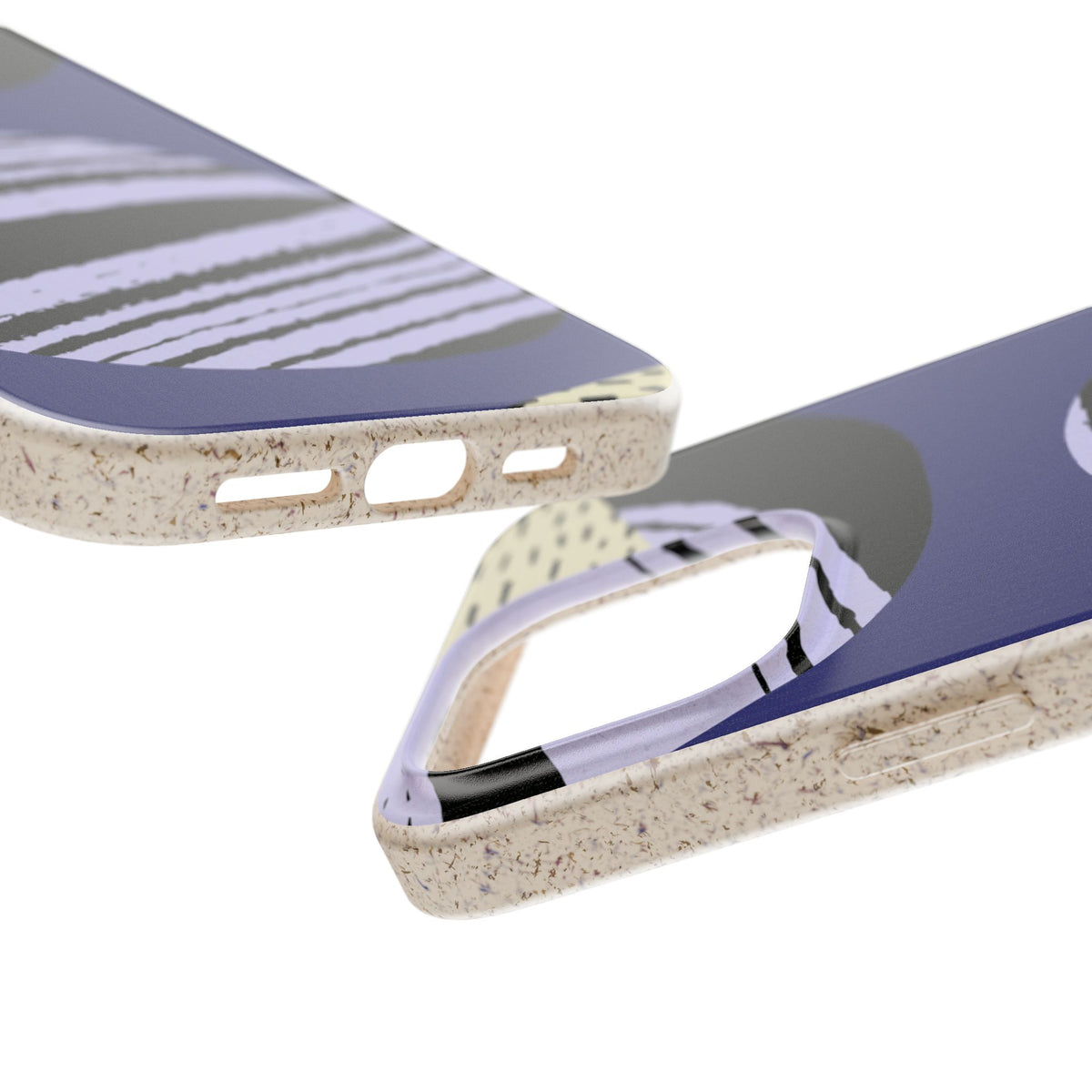 Biodegradable Phone Case — Abstract Striped Circles Eco Cover