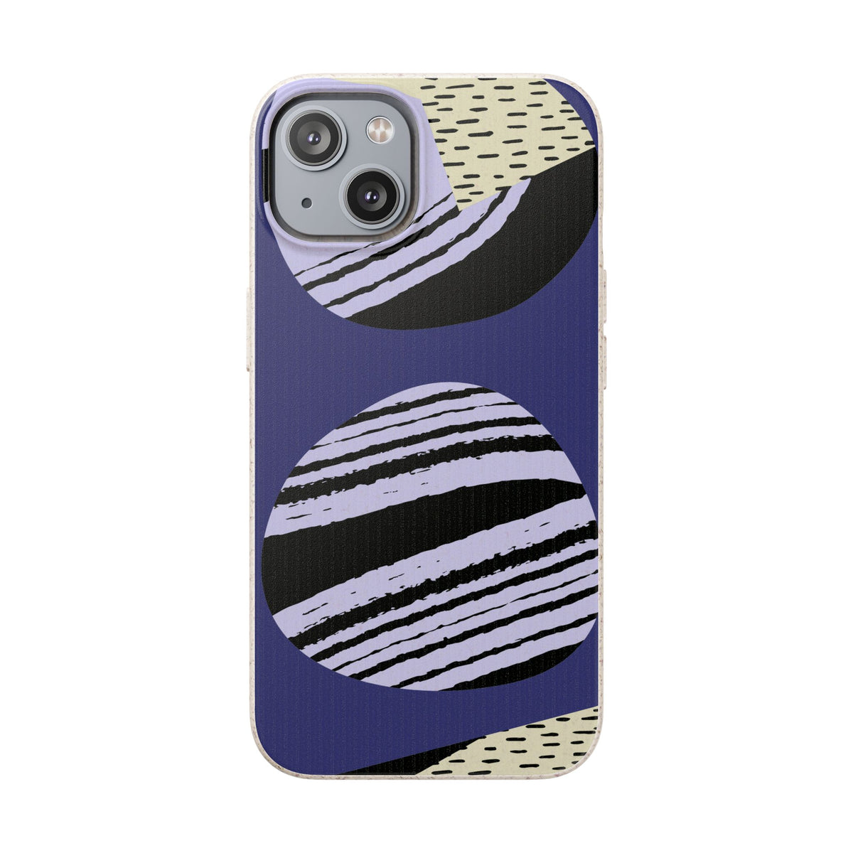 Biodegradable Phone Case — Abstract Striped Circles Eco Cover