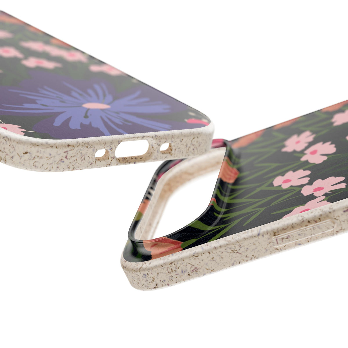 Floral Biodegradable Phone Case — Purple Wildflower Eco Phone Cover