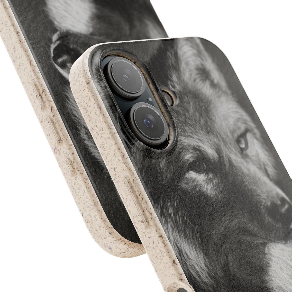 Wolf Portrait Biodegradable Phone Case — Eco-Friendly iPhone Cover