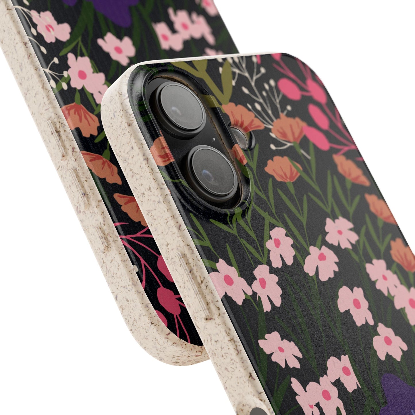 Floral Biodegradable Phone Case — Purple Wildflower Eco Phone Cover