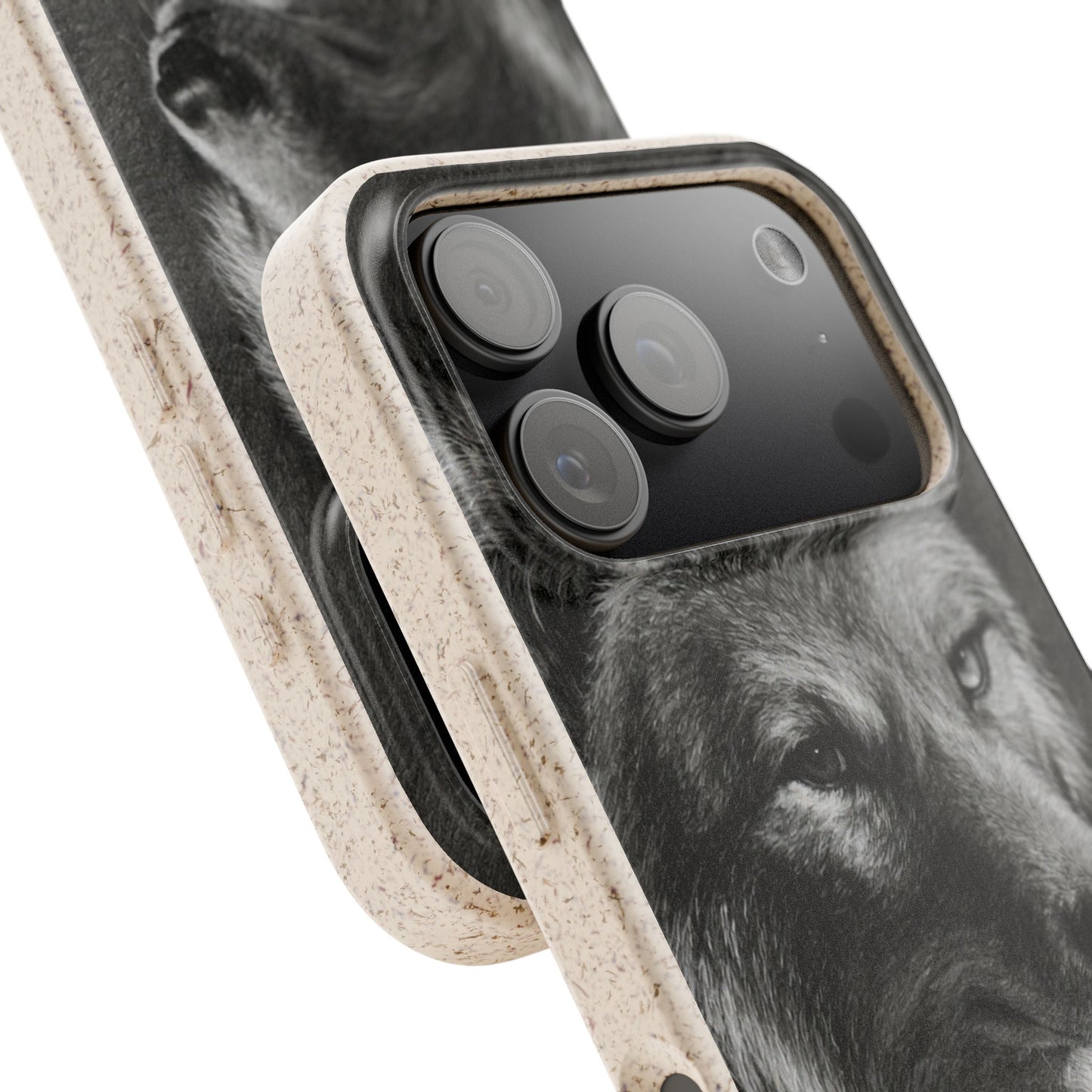 Wolf Portrait Biodegradable Phone Case — Eco-Friendly iPhone Cover