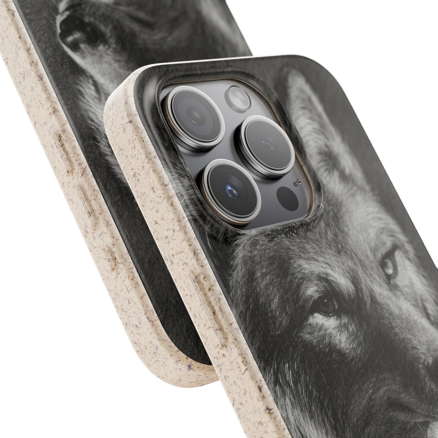 Wolf Portrait Biodegradable Phone Case — Eco-Friendly iPhone Cover