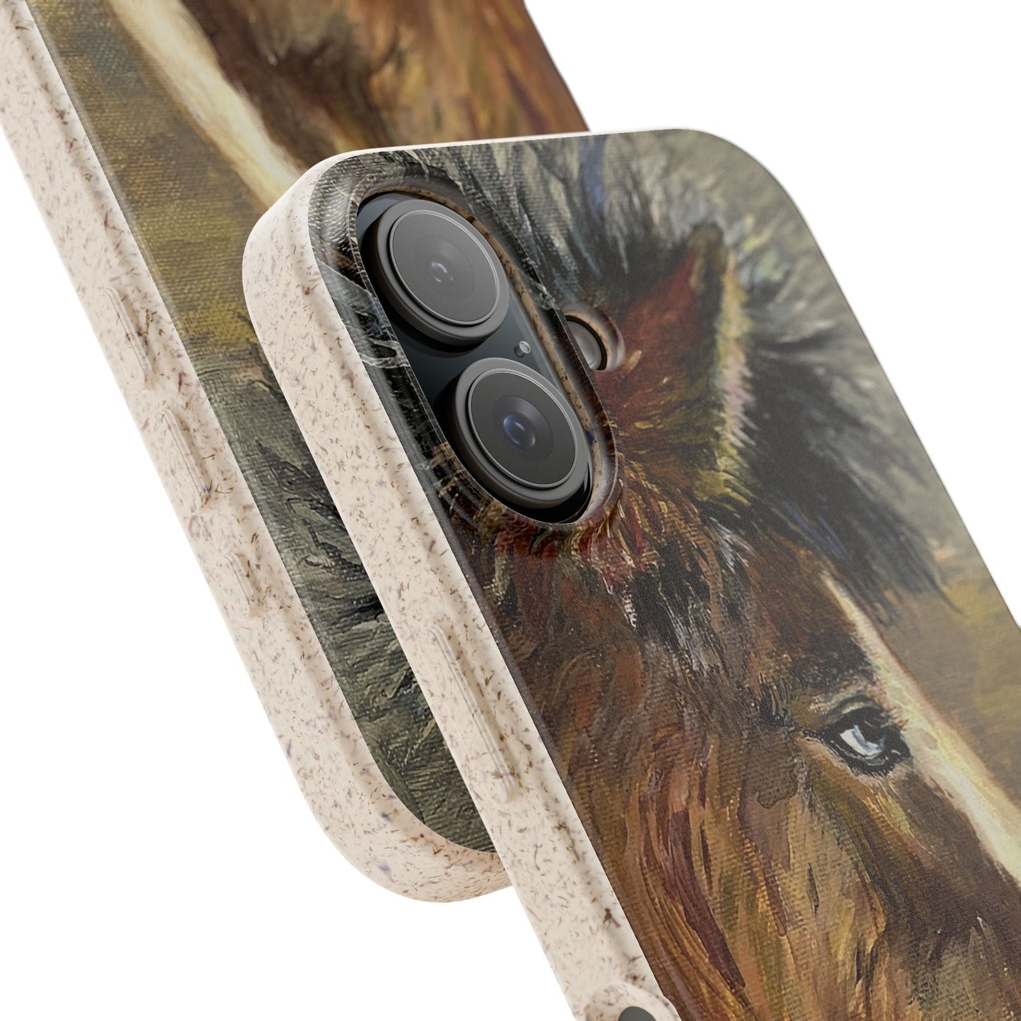 Biodegradable Phone Case — Rustic Icelandic Horse Portrait Eco-Friendly iPhone Cover