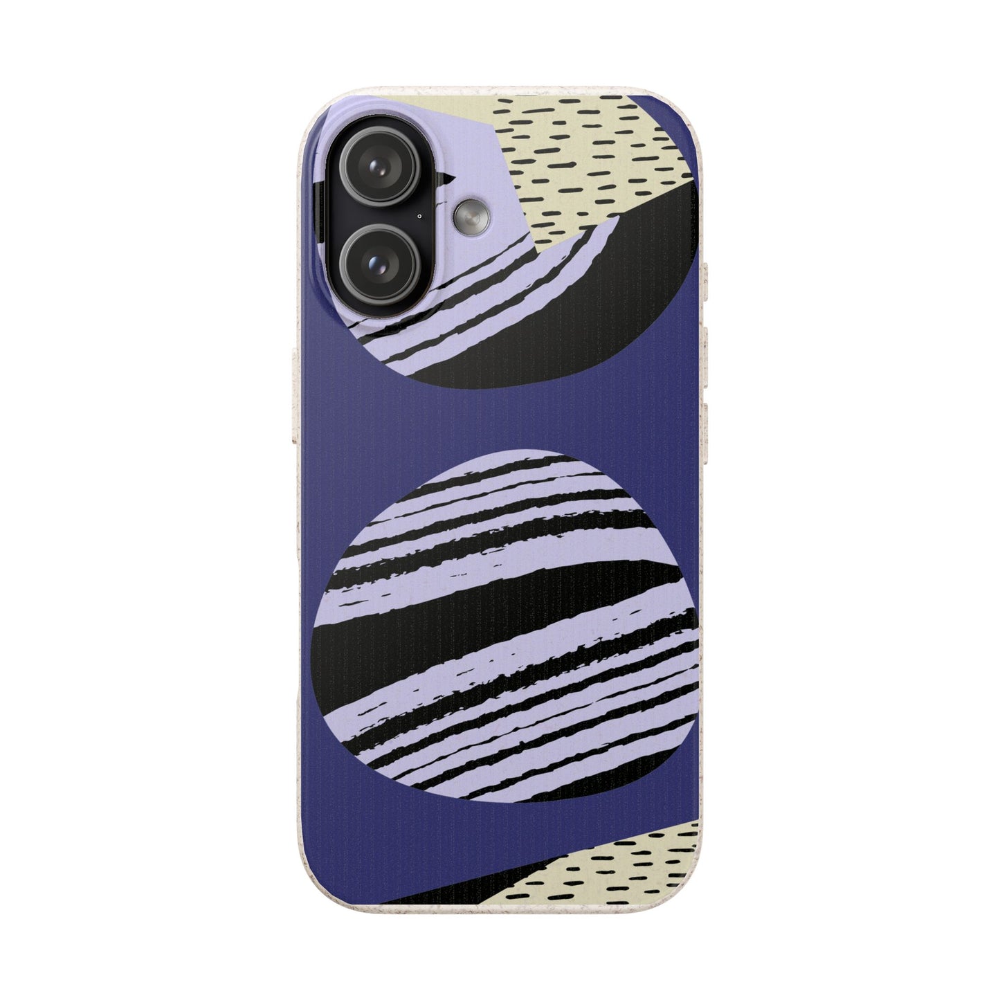 Biodegradable Phone Case — Abstract Striped Circles Eco Cover