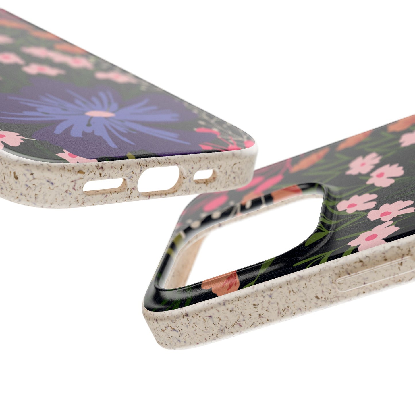 Floral Biodegradable Phone Case — Purple Wildflower Eco Phone Cover