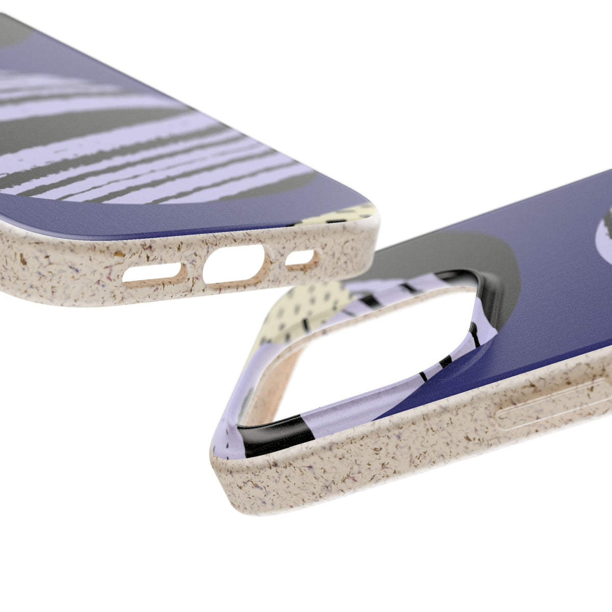 Biodegradable Phone Case — Abstract Striped Circles Eco Cover