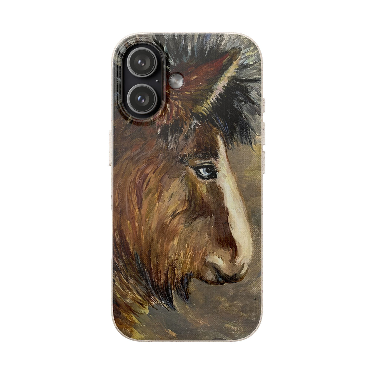 Biodegradable Phone Case — Rustic Horse Portrait by Carrie Barcomb Eco-Friendly iPhone Cover