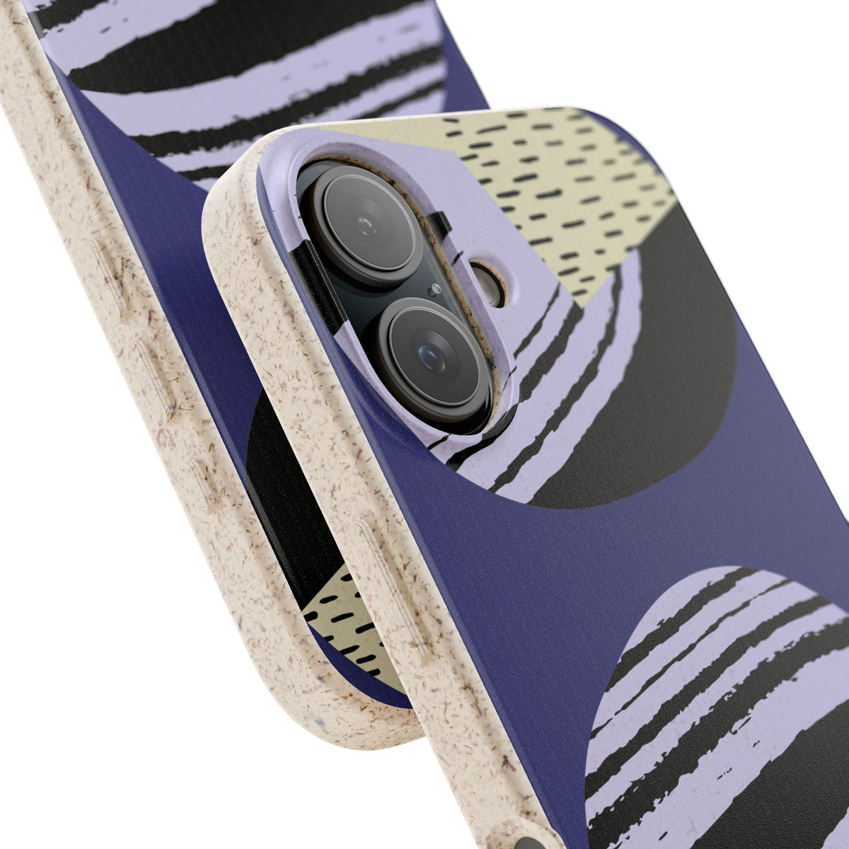 Biodegradable Phone Case — Abstract Striped Circles Eco Cover