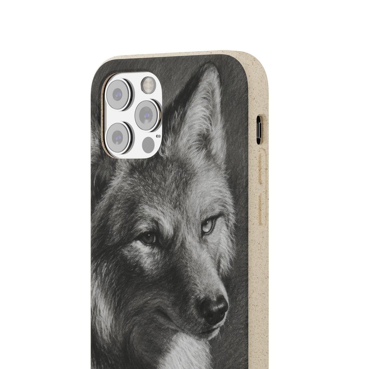 Wolf Portrait Biodegradable Phone Case — Eco-Friendly iPhone Cover